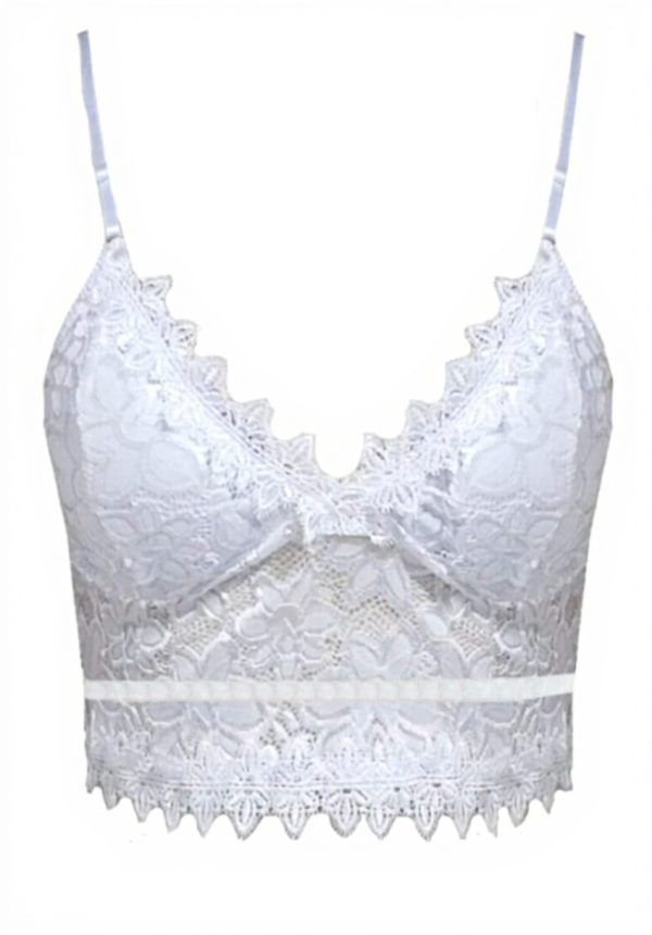 Completo intimo donna sexy reggiseno wireless rosso bianco