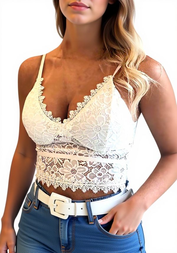 Completo intimo donna sexy reggiseno wireless rosso bianco