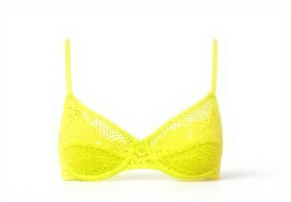 Reggiseno Donna Goldenpoint Ferretto Pizzo Tulle Giallo