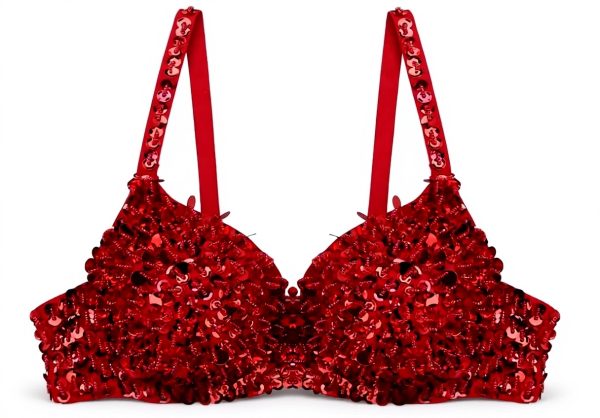 GRRKDFQ Completi Intimi Lingerie Paillettes Bralette Donna