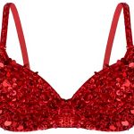 GRRKDFQ Completi Intimi Lingerie Paillettes Bralette Donna