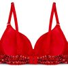 GRRKDFQ Completi Intimi Lingerie Paillettes Bralette Donna