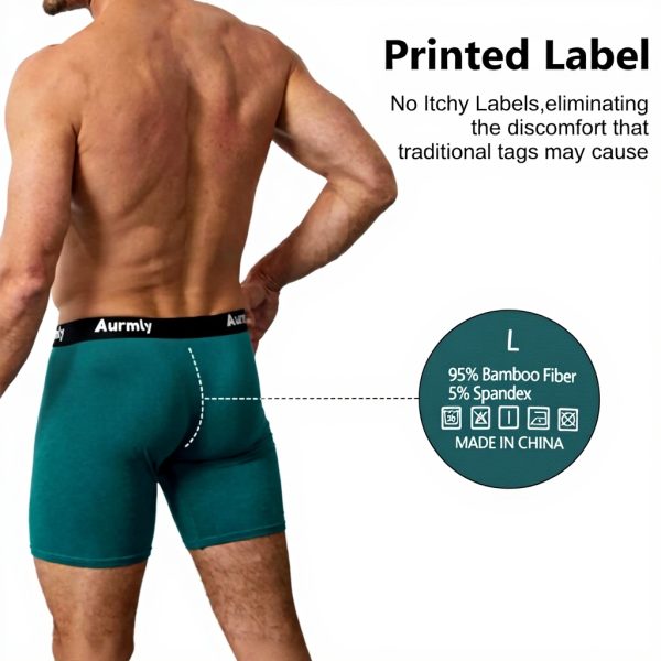 Aurmly Boxer Uomo Mutande Antibatteriche Confortevole 6