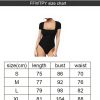Body donna FFWTPY scollo quadrato modellante nero