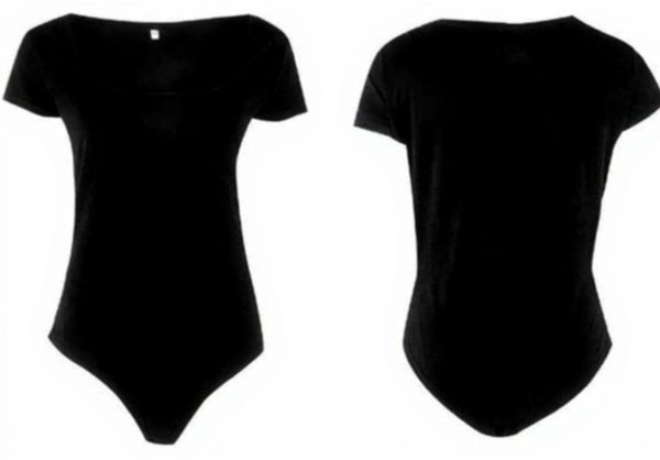 Body donna FFWTPY scollo quadrato modellante nero