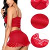 GIVTULIP Pigiama Donna Sexy Cotone Pizzo Due Pezzi Elegante
