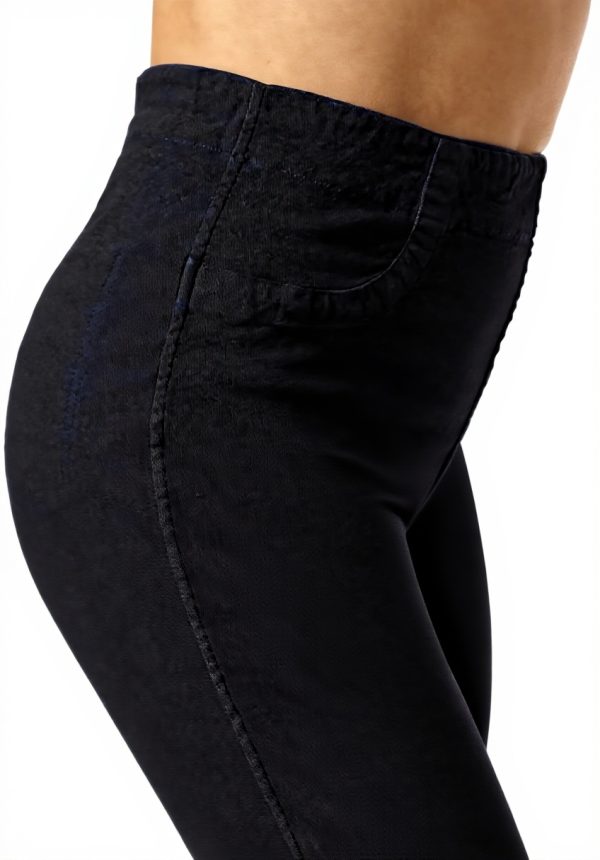 HUE Leggings Denim Reversibili Donna Alta Vita Comodi