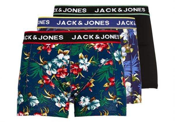 Boxer JACK JONES 3 Pezzi Cotone Elastan Uomo Nero