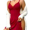 Sottoveste donna KOEMCY pizzo scollo a V lingerie sexy