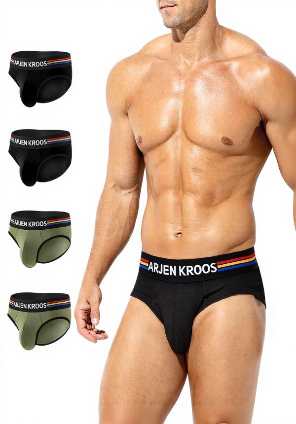 Mauro Kane Slip Uomo Cotone Pacco 4 Mutande Hipster