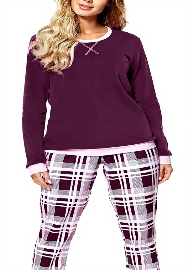 Pigiama Donna Merry Style Cotone Maniche Lunghe Comodo