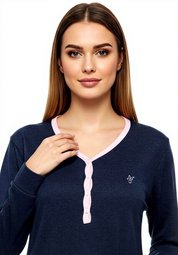 Pigiama Donna Invernale Caldo De Fonseca Cotone 100 Set Due