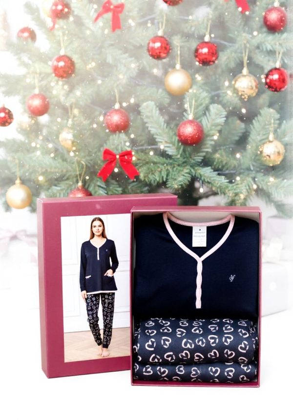 Pigiama Donna Invernale Caldo De Fonseca Cotone 100 Set Due