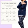Pigiama Donna Invernale Caldo De Fonseca Cotone 100 Set Due