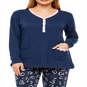 Pigiama Donna Invernale Caldo De Fonseca Cotone 100 Set Due