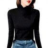 Maglione Donna Collo Alto pvucpot Aderente Traspirante Basic