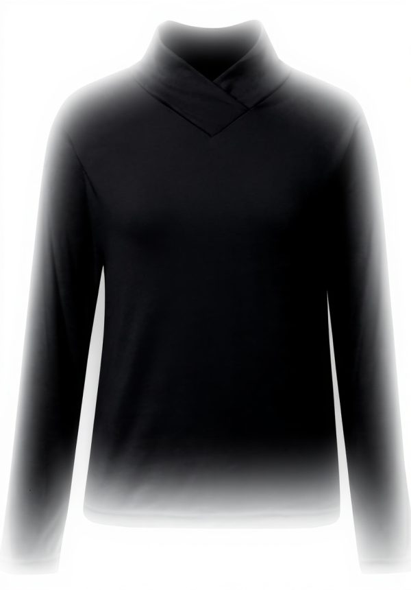 Maglione Donna Collo Alto pvucpot Aderente Traspirante Basic