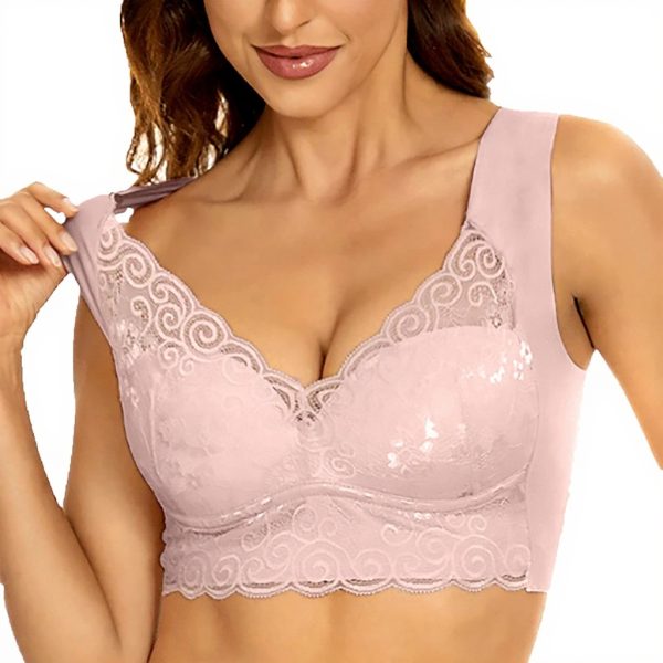 Reggiseno Sportivo Donna Senza Ferretto Pizzo Push Up
