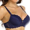 SHEKINI Lingerie Set Pizzo Reggiseno Ferretto Donna Blu