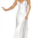 Sottoveste Sexy Donna Lingerie Raso Pizzo Scollo V Profondo