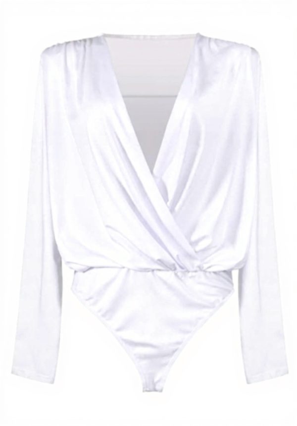 VicSec Body Donna Maniche Lunghe Aderente Collo V Sexy