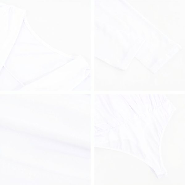 VicSec Body Donna Maniche Lunghe Aderente Collo V Sexy