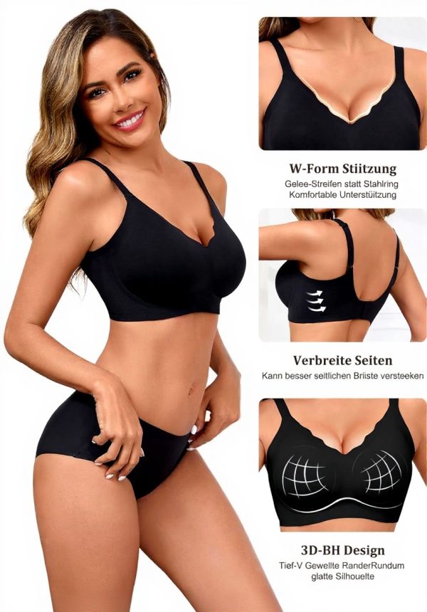 Vtelor Reggiseno senza ferretto donna push up comodo senza
