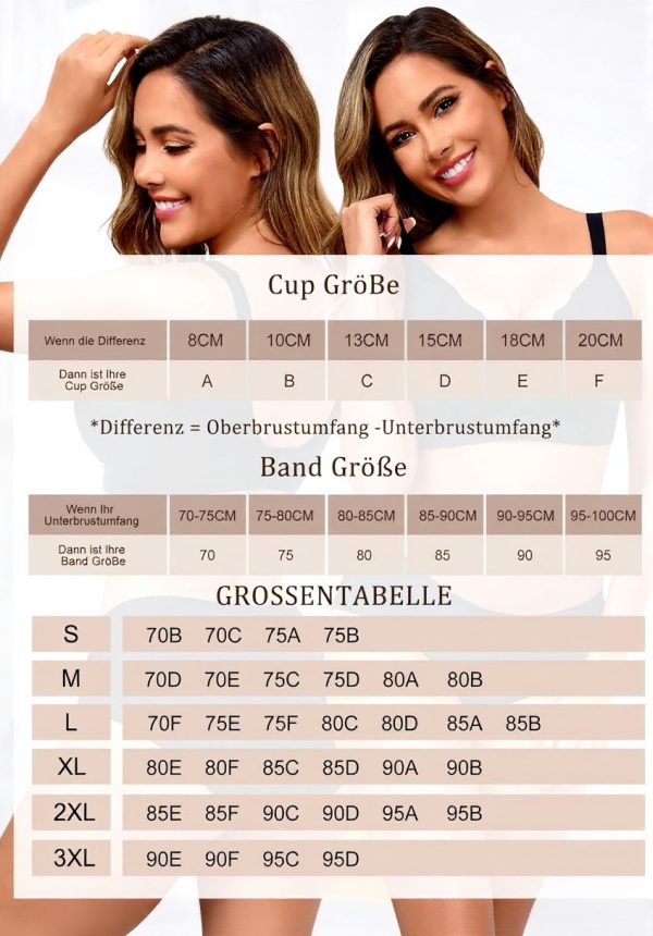 Vtelor Reggiseno senza ferretto donna push up comodo senza