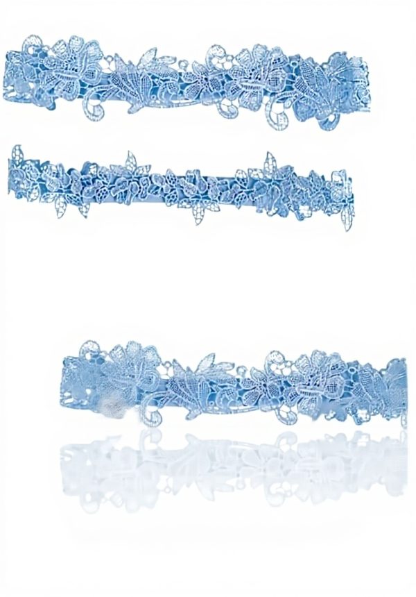 WRITWAA Intimo Sposa Giarrettiera in Pizzo Celeste