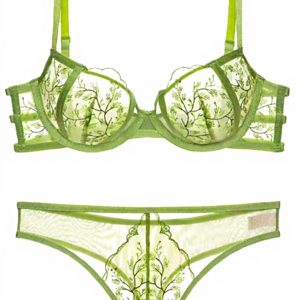 Set Lingerie Pizzo Trasparente YUYUCH Reggiseno Push Up