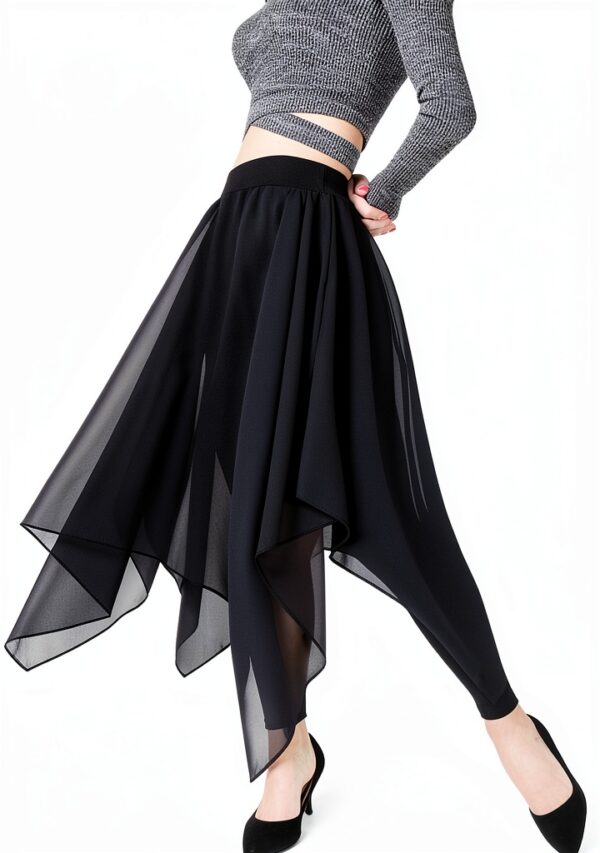 Maglia Donna Loose Vita Alta Grigio Bianco Nero-4