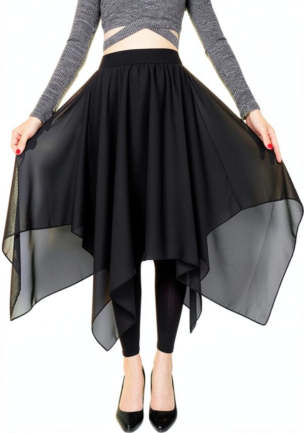 Maglia Donna Loose Vita Alta Grigio Bianco Nero-0