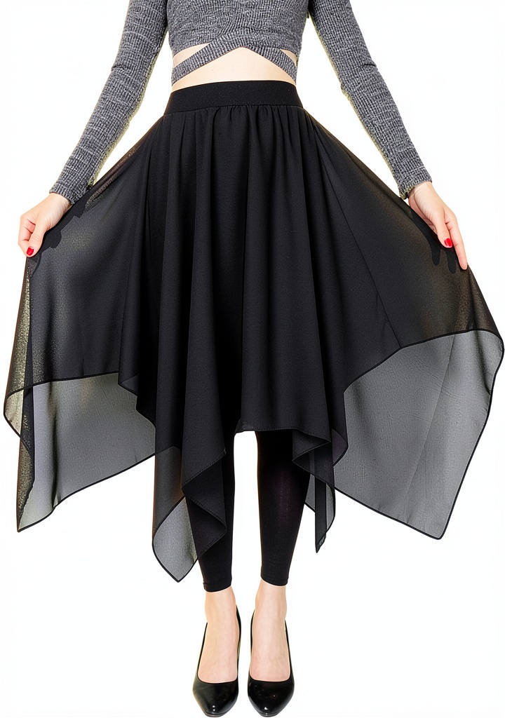 'Maglia donna loose vita alta in colori grigio, bianco e nero'