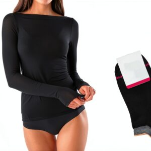 Jadea Maglia Modal Cashmere Donna Scollo Barchetta Nero Blu-0