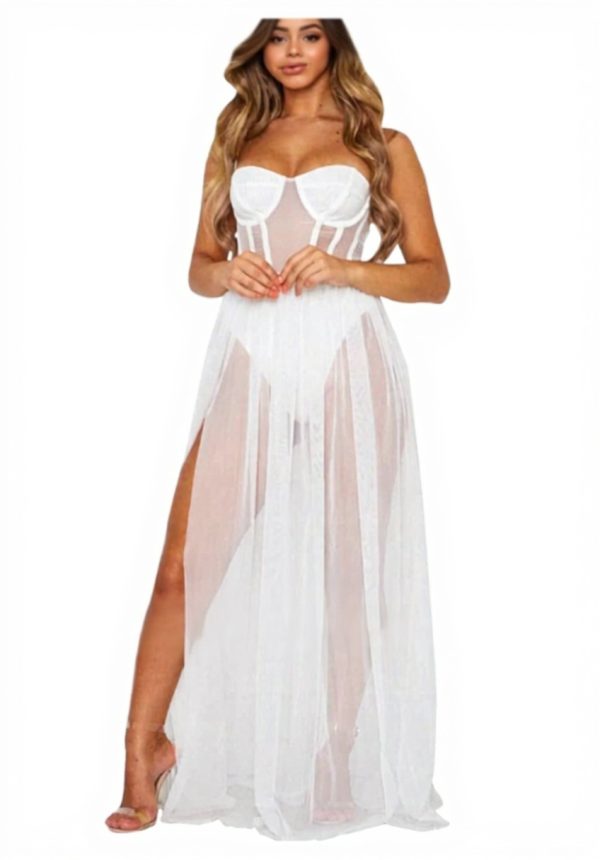 Sexy Tois lingerie donna pizzo trasparente reggiseno aperto