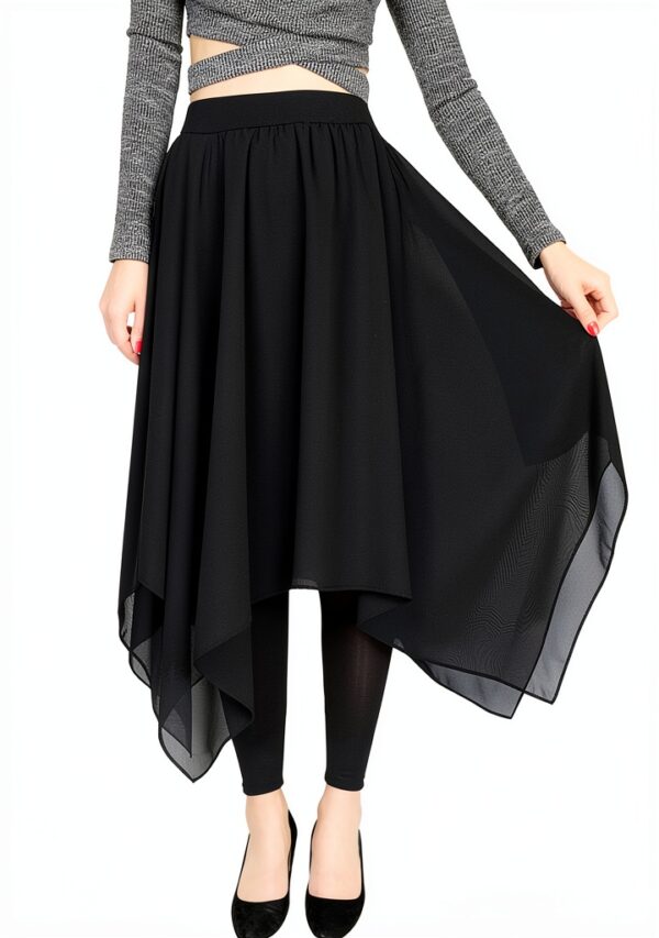 Maglia Donna Loose Vita Alta Grigio Bianco Nero-1