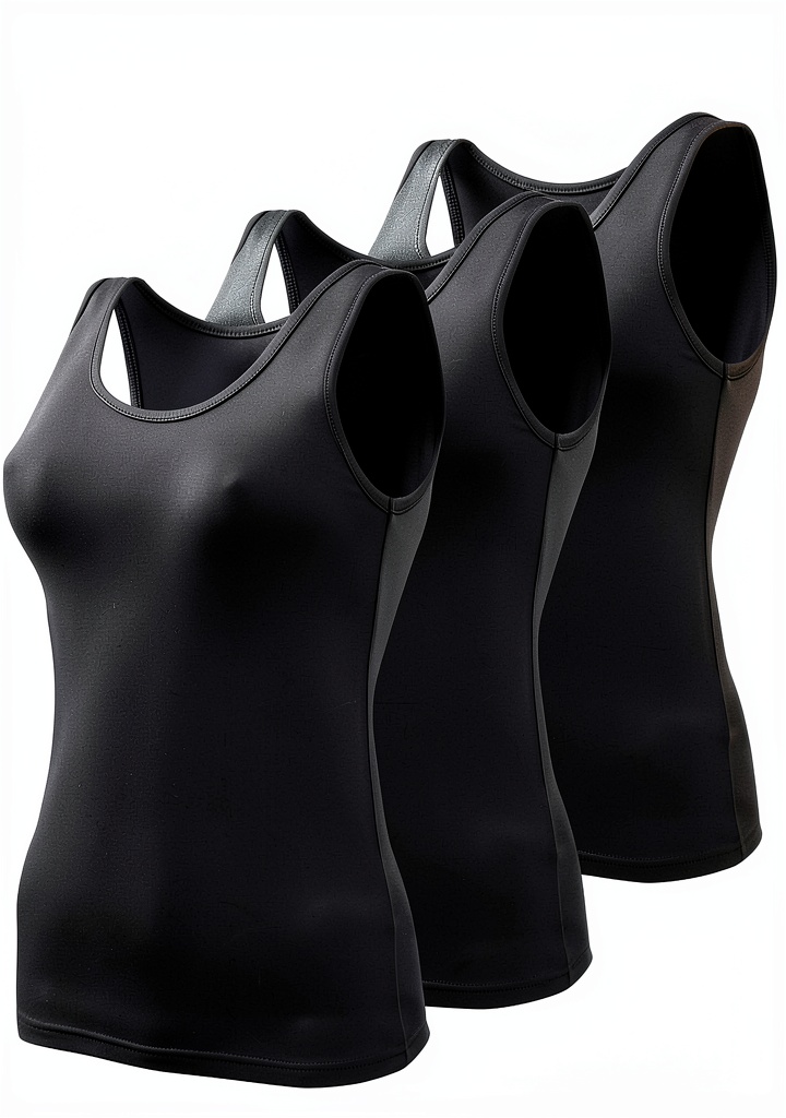 'Canottiere BQTQ in diverse taglie e colori su sfondo neutro'