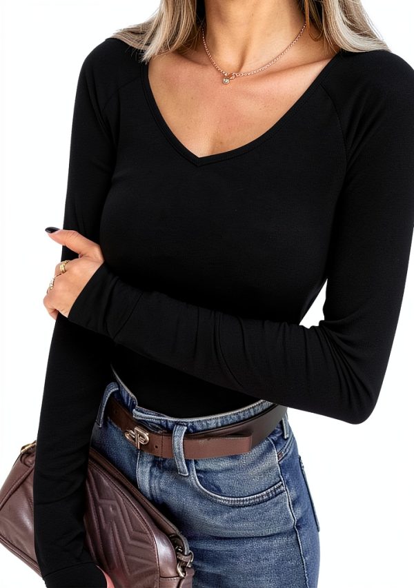 Maglia Termica Donna Wayleb Interno Scollo V Maniche Lunghe