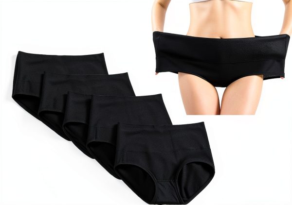 Mutande donna taglia forti vita alta controllo panna