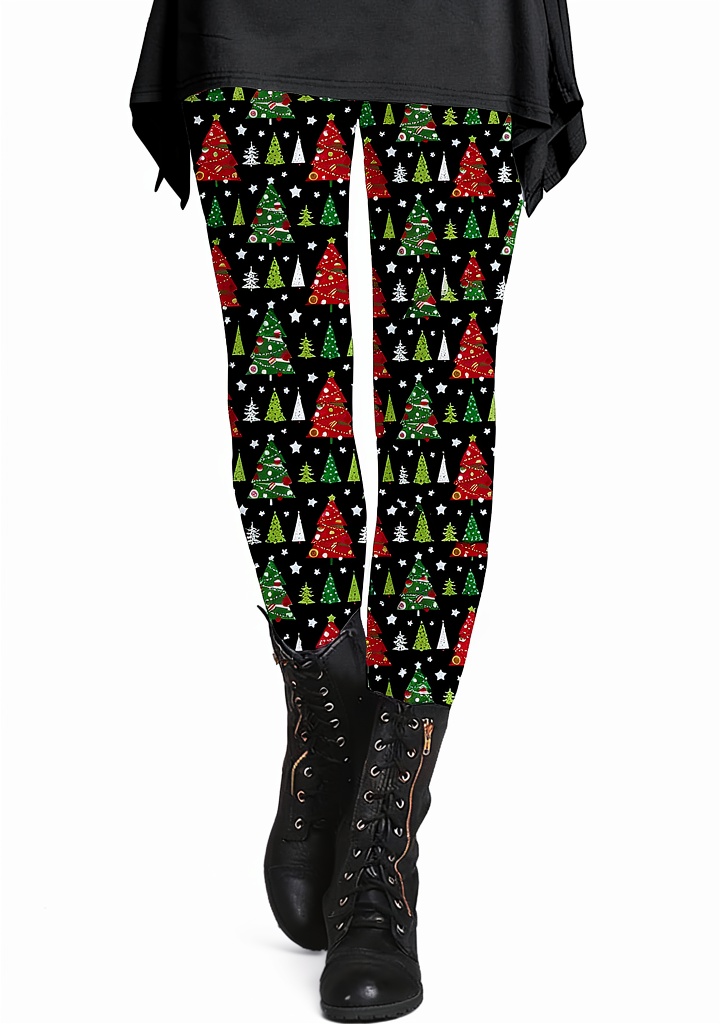 Donna che indossa leggings termici Meaunzyl in ambiente domestico