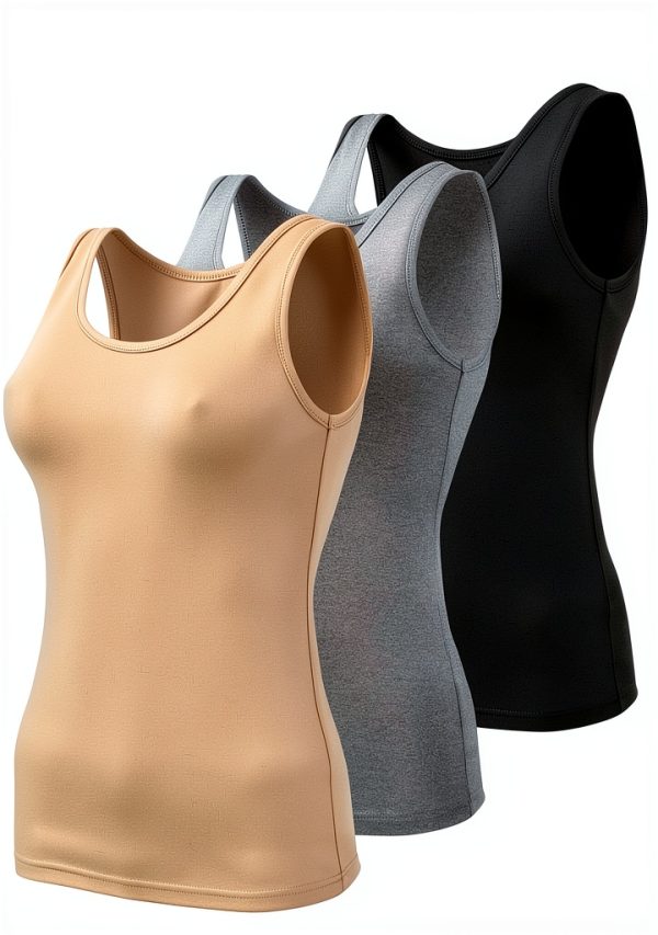 BQTQ Canottiere Donna 5 Pezzi Morbide Elastiche Colori Base