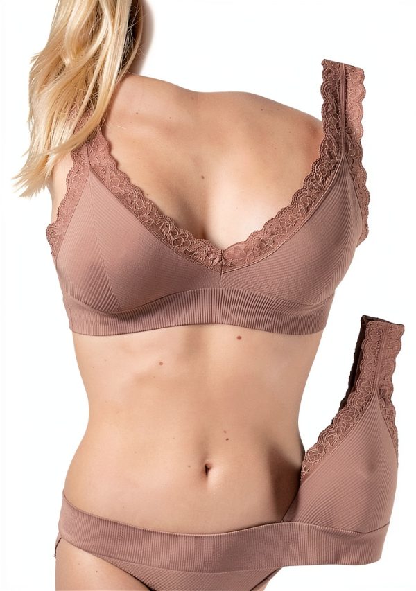 Risalti Reggiseno Senza Ferretto Pizzo Donna Made in Italy