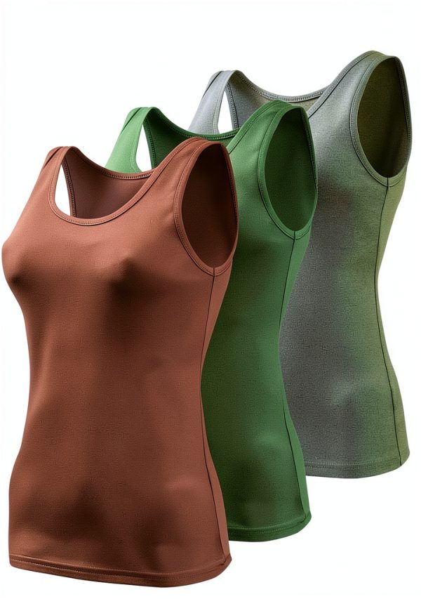 BQTQ Canottiere Donna 5 Pezzi Materiale Comodo Colori Base