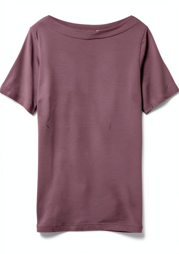 VERO MODA Top Donna Scollo a Barca Elasticizzato Tencel