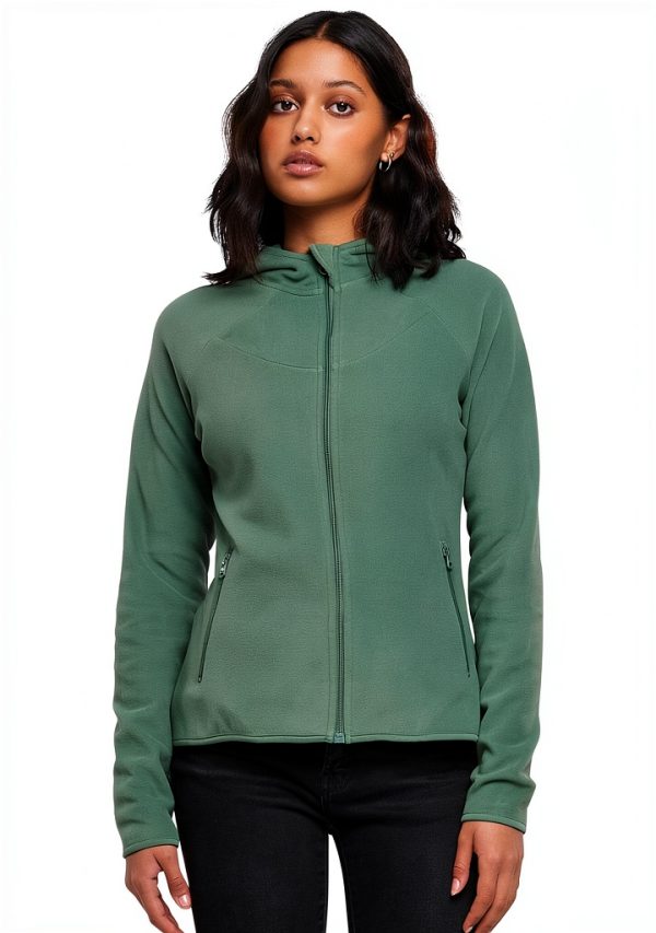 Felpa Donna Urban Classics Polar Fleece Cerniera Cappuccio